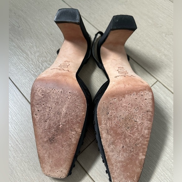 Vintage 90’s Nina black beaded block heels size 8.5 - Picture 6 of 6